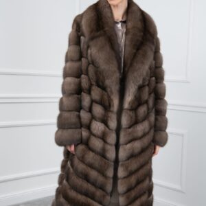 Luxury Russian Sable Fur Coat for Women – Full Length 100% Real Fur Coat