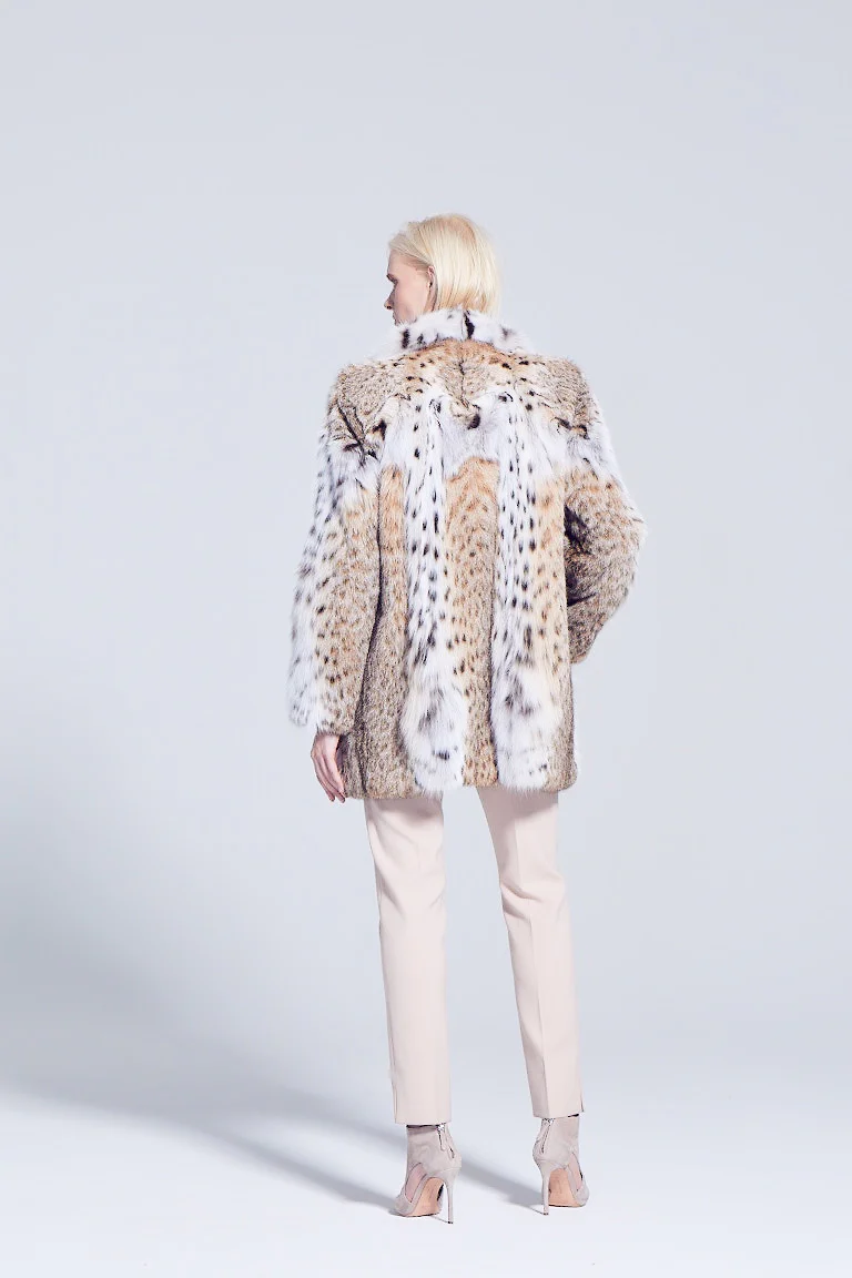 Luxury American Lynx Fur Jacket - Image 2