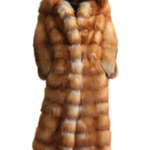 Fox Fur Coat 3/4 Length Hooded